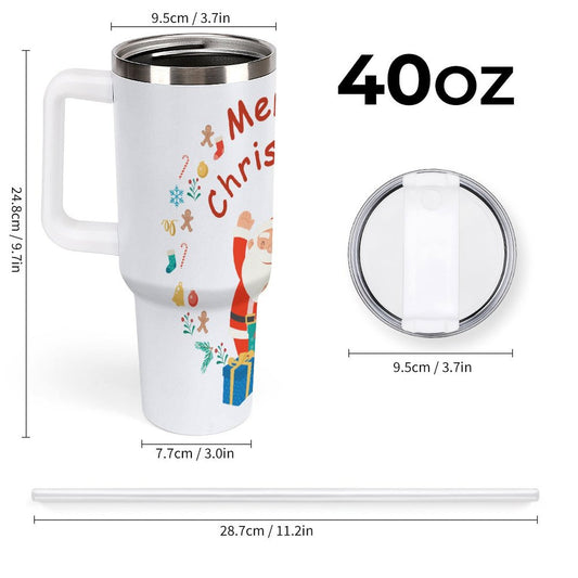 PHDT00191 POD US Local Tumbler 40 oz Large Capacity Car Cup Christmas Santa Claus Gifts