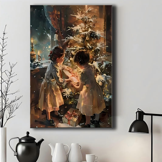 US Local 1pc Wrapped Canvas Painting, Wall Decor Living Room, Room Decor, Home Decor, Canvas Print Wrapped In Pine Frame For Holiday Celebrations, Holiday Wall Decoration, Seasonal Home Decoration Pendant