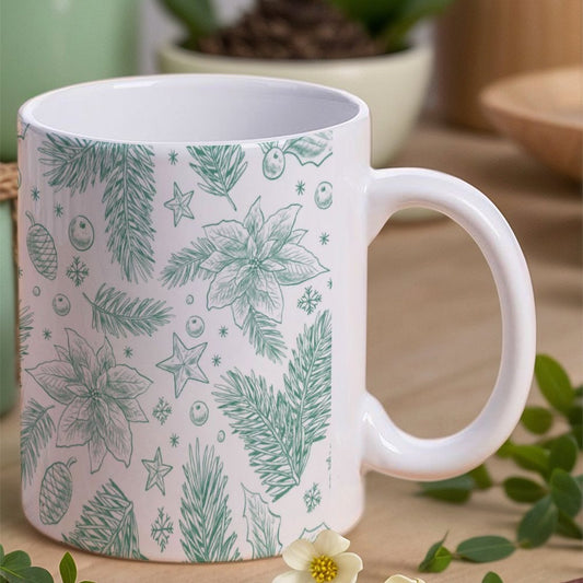 POD US Local White mug with full print, Christmas Food 0074