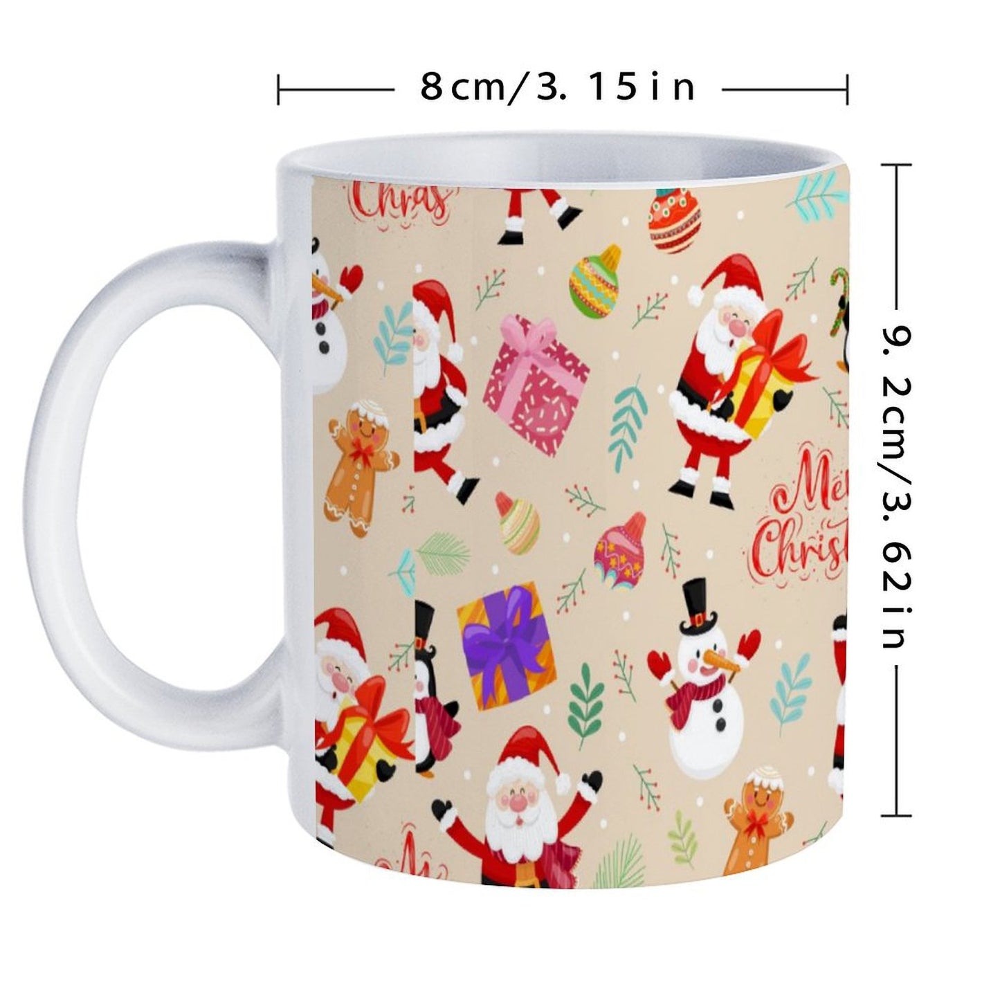 POD US Local White mug with full print, Christmas Santa, Gifts 0035