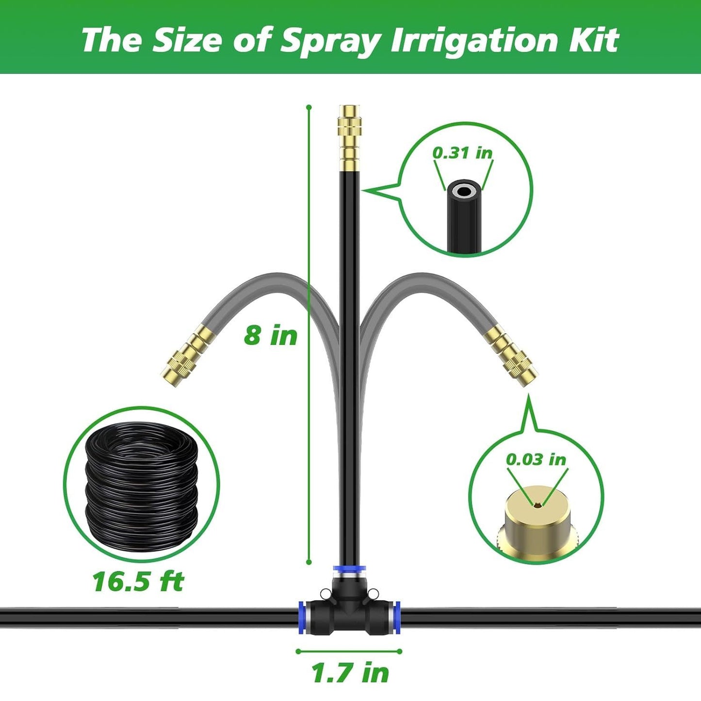 UK Local 360 Adjustable Irrigation System Kit Garden Watering System Drip Irrigation Kit For Garden, Yard, Lawn, Greenhouse, Plants