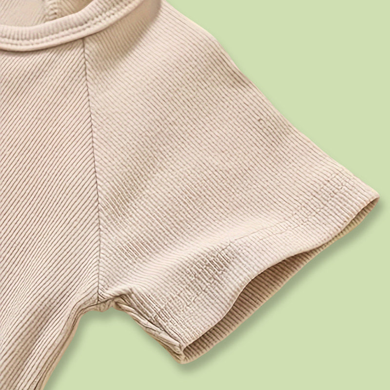 US Local 3-Pack Baby Boys One-Piece Romper Set, Long Sleeve Ribbed Button Jumpsuit