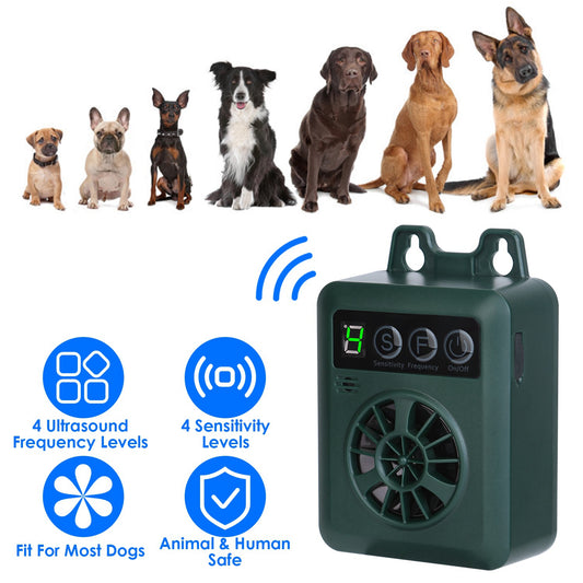 US Local 1Pc Anti-barking Device 49.2Feet Sensing Ultrasonic Bark Deterrent With 4 Frequency Levels 4 Sensitivity Levels Indoor Outdoor Dog Bark Control