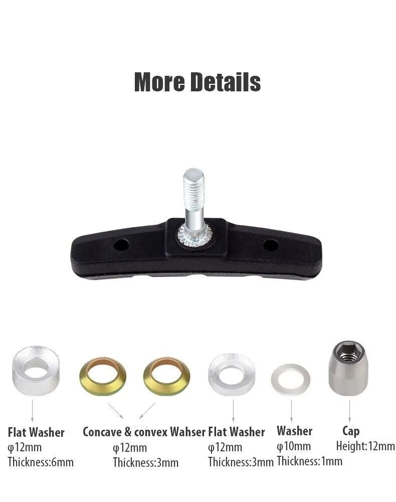 US Local 5 Pairs High Grade Cycling Bicycle Bike V Brake Pads 70mm Shoes Pads Black