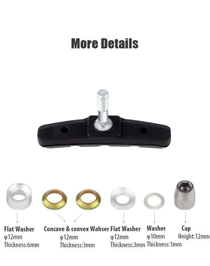 US Local 5 Pairs High Grade Cycling Bicycle Bike V Brake Pads 70mm Shoes Pads Black