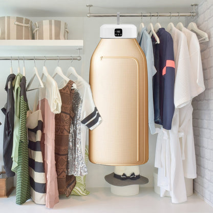 US Local 1Pc Portable Clothes Dryer Mini Dryer Foldable Dryer Machine With Timer UV Sterilization 2 Drying Modes Remote Control For Apartment Dorm RV Travel Home