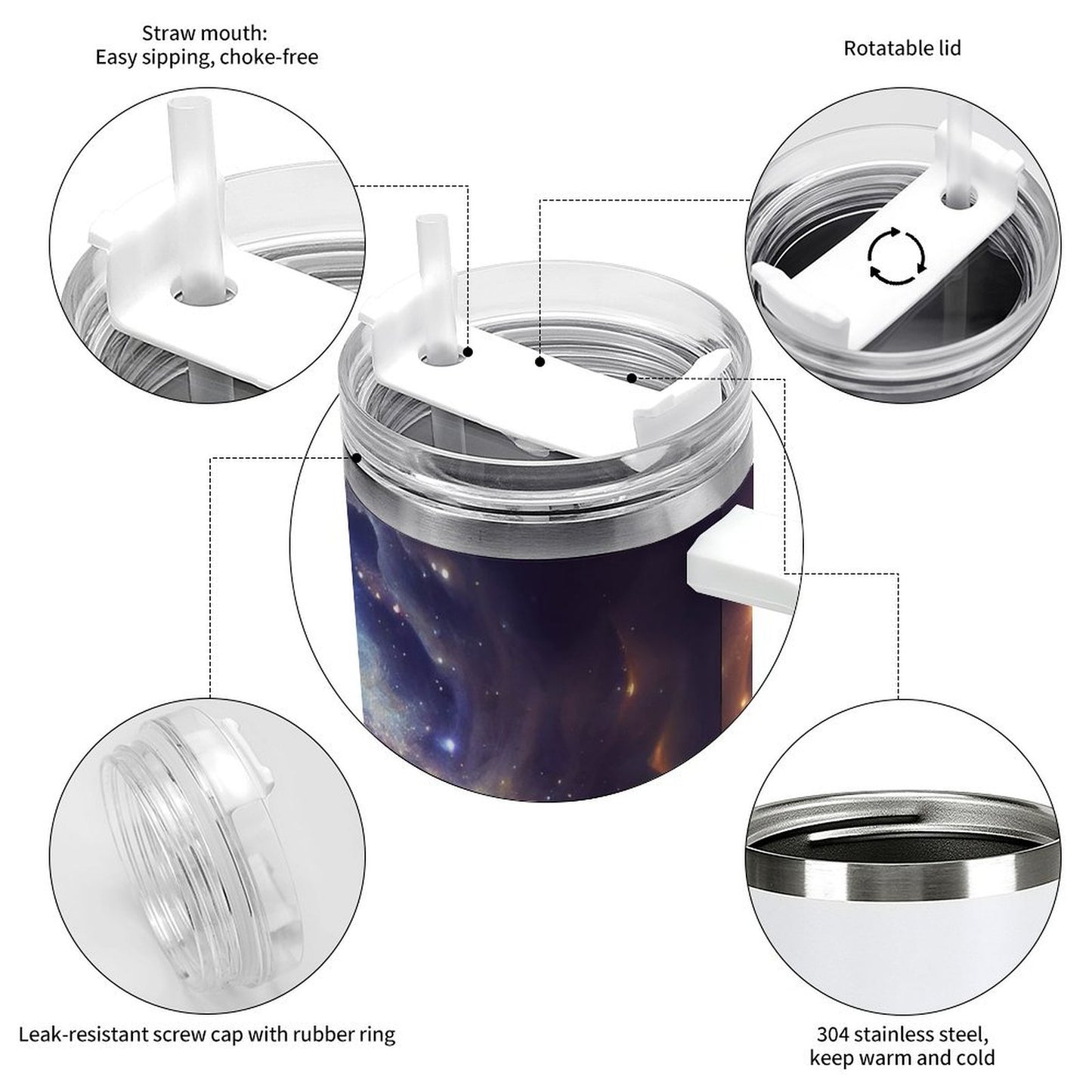 PHDT00450 POD US Local Tumbler 40 oz Large Capacity Car Cup Sea