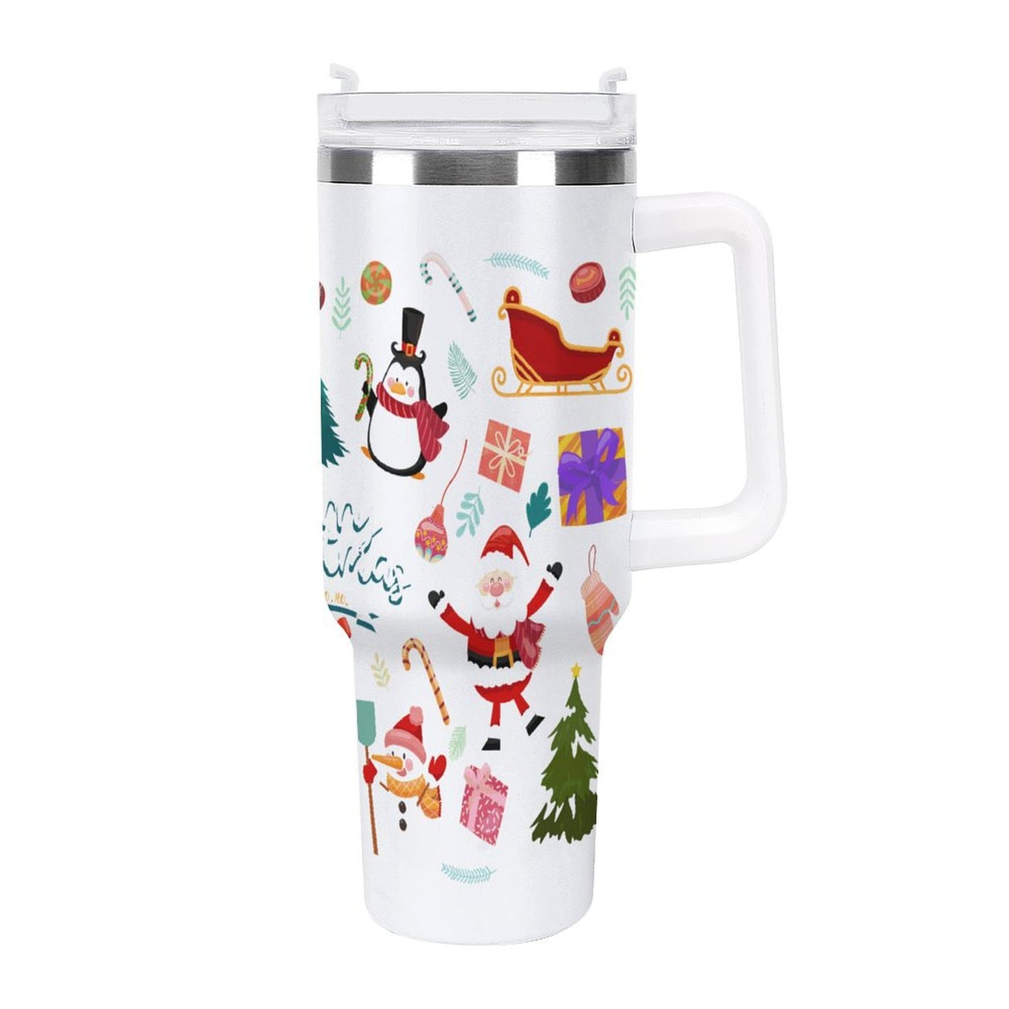 PHDT00339 POD US Local Tumbler 40 oz Large Capacity Car Cup Christmas, Santa Claus