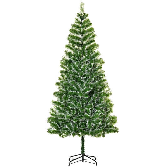 CA Local 7 ft Christmas Tree Artificial Classic Tree Holiday Indoor Decoration, With Mental Support 968 Tips, Green
