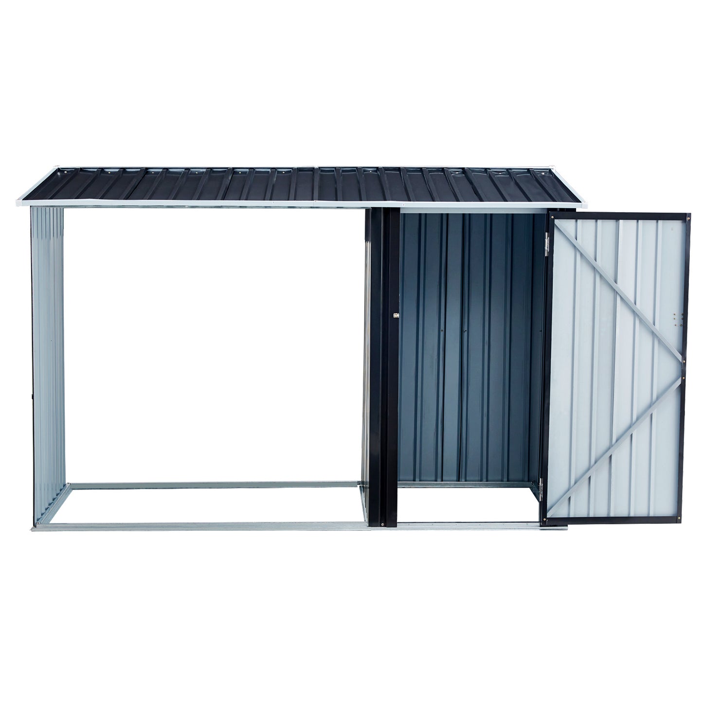 US Local Metal Firewood Storage Shed