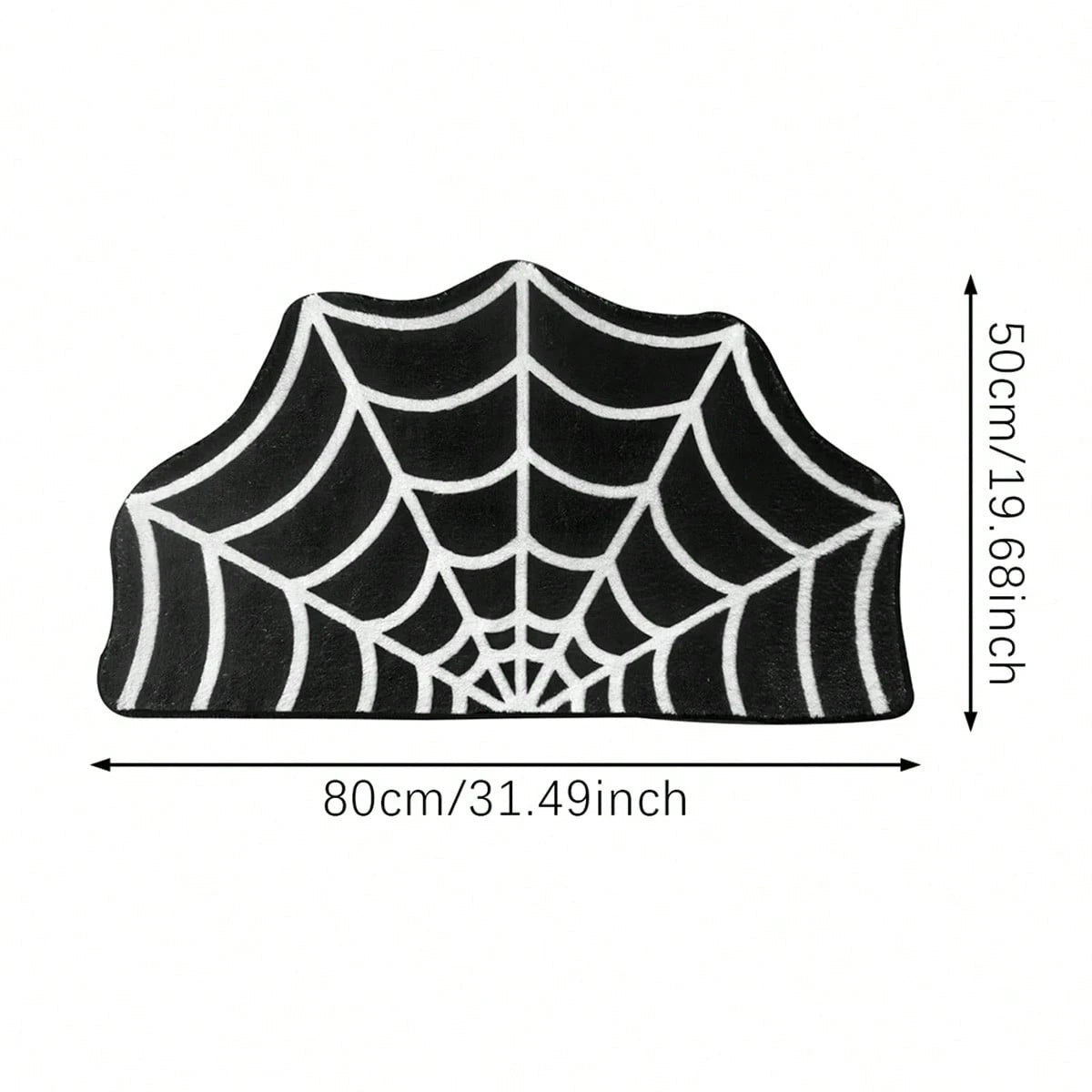 US Local Halloween Carpet 23.6x15.7 Inches And 31.5x19Inches Gothic Carpet Spider Web Indoor Rug Halloween Bathroom Mat Non-Slip Carpet Spider Web Bath Mat Suitable For Front Door, Bedroom, Living Room