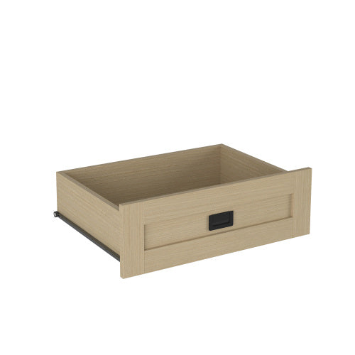 US Local Tall Bedroom Armoire Wardrobe Closet Clothing Storage Cabinet With Hanging Rod Barn Door Drawers Open Shelves