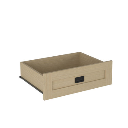 US Local Tall Bedroom Armoire Wardrobe Closet Clothing Storage Cabinet With Hanging Rod Barn Door Drawers Open Shelves