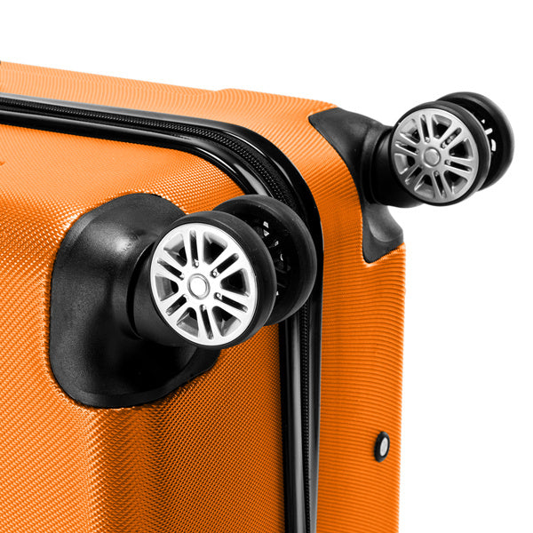 US Local 3-in-1 ABS Trolley Case 20 Inches, 24 Inches, 28 Inches Orange