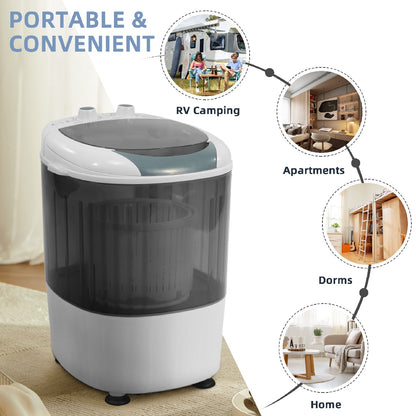 US Local Only Supports Self Pickup  Mini Washer, Portable, With Spin Dryer, 5.5 Lb Capacity Washer, Spin Timer Control, Compact Washer For Homes, Apartments, RVs, Available In Two Colors