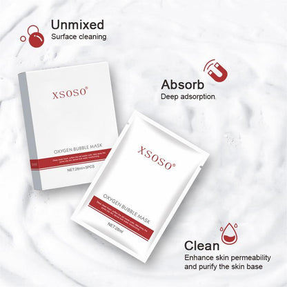 US Local Bubble Mask - 5 Pieces In 1 Box - Deep Cleansing & Pore Tightening Facial Treatment For Radiant Skin