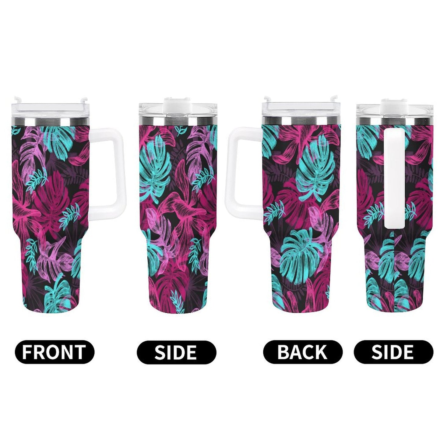 PHDT00124 POD US Local Tumbler 40 oz Large Capacity Car Cup Leaves