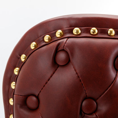 US Local Furniture,Swivel Barstools Adjusatble Seat Height, Modern PU Upholstered Bar Stools With The Whole Back Tufted, For Home Pub And Kitchen Island