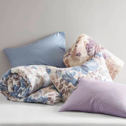 US Local Floral Comforter Set With Bed Sheets Blue Queen