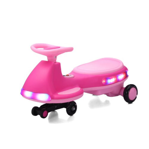 US Local Kids Electric Ride On Car 12V  Electric Wiggle Car , LED Lights , Music,Anti-Rollover For Boys And Girls Ages 3 Indoor Outdoor