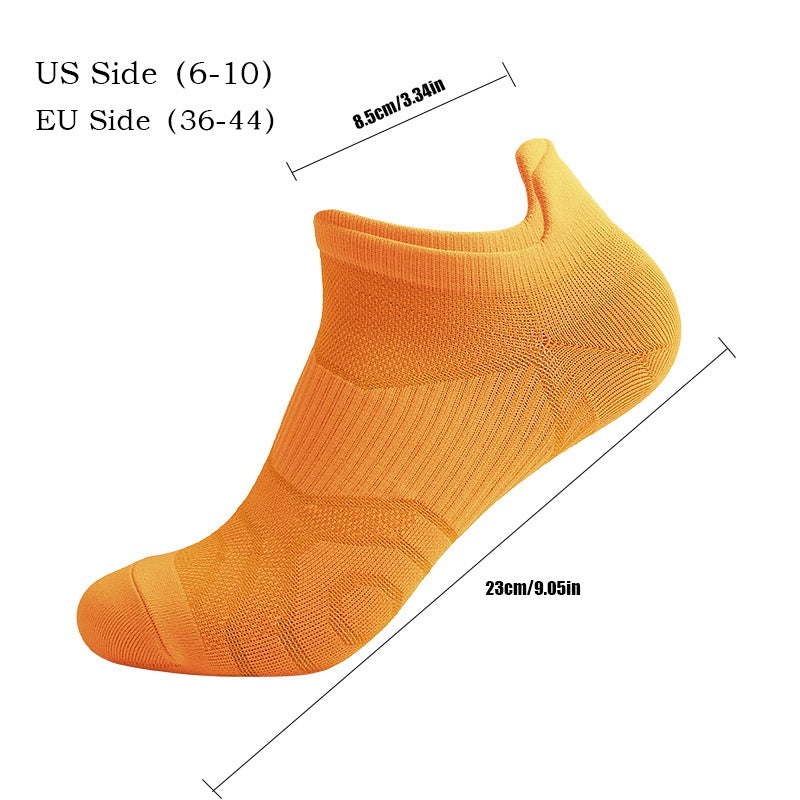 US Local 8 Pairs Men Athletic Socks Low Cut Cushion Running Socks Anti-slip And Anti-odor Breathable Comfort For Sports Running Fitness Cycling