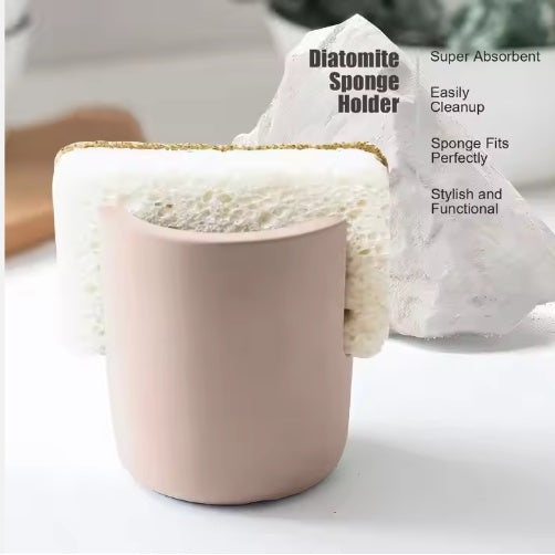 US Local Diatom Mud Sponge Rack Kitchen & Bathroom Sink Caddy For Sponges Scrubbers