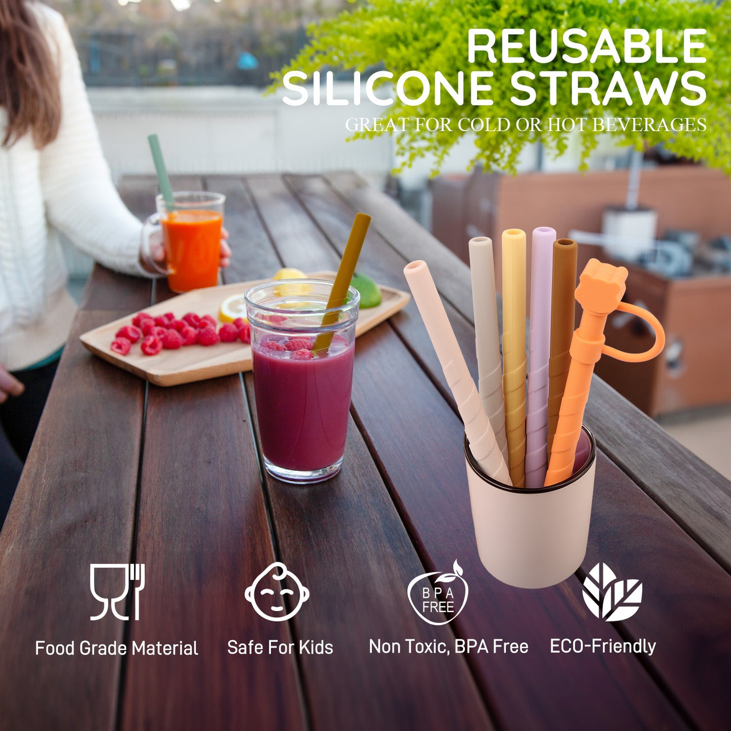 Soft Foldable Food Grade Silicone Straw