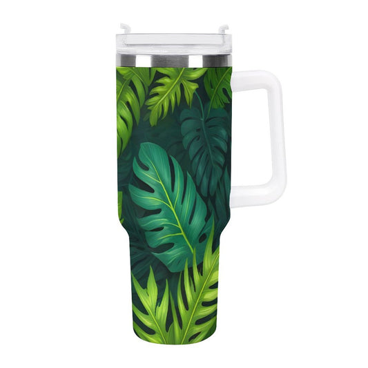 PHDT00390 POD US Local Tumbler 40 oz Large Capacity Car Cup Leaf, Green
