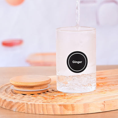 US Local 12 Pcs Round Spice Jars With Bamboo Lids And Stickers, Glass Storage Jars, Candy Jars, Coffee Jars, Salt Jars, Pepper Jars, Tea Jars