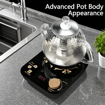 US Local Professional Multi-functional Glass Teapot  800ml Fast Heating Cooking And Brewing Integrated Electric Kettle With Stainless Steel Filter