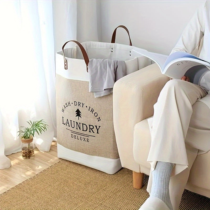 US Local Large-capacity Foldable Laundry Basket, Woven Basket, Storage Basket With Handles, Convenient For Storage