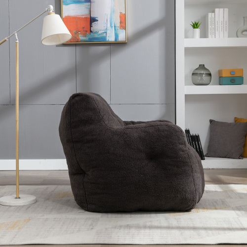 US Local Soft Teddy Tufted Foam Bean Bag Chair