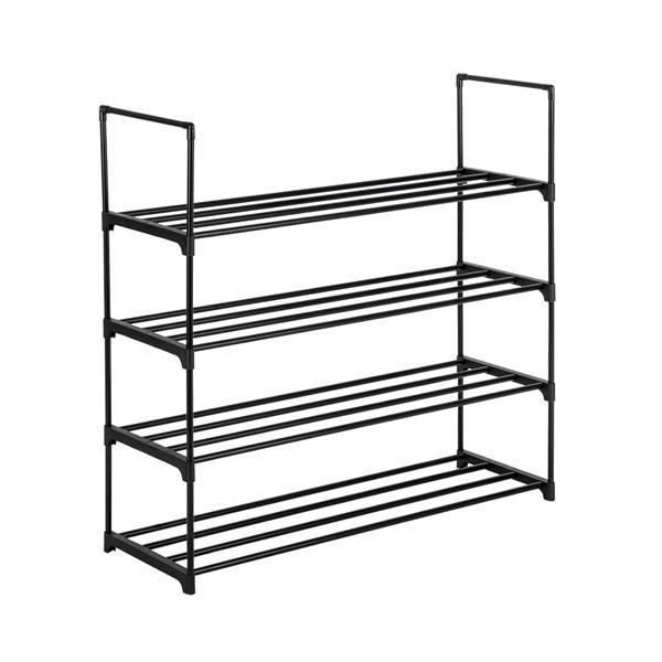 US Local 13 Tubes, One Out, Four Styles, Four Layers Of Shoe Rack, Black