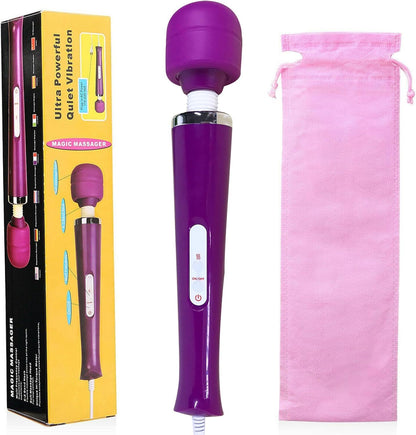US Local Handheld Massager 20 Speed Wand Vibrating Massage Magic Full Body Therapy Motor