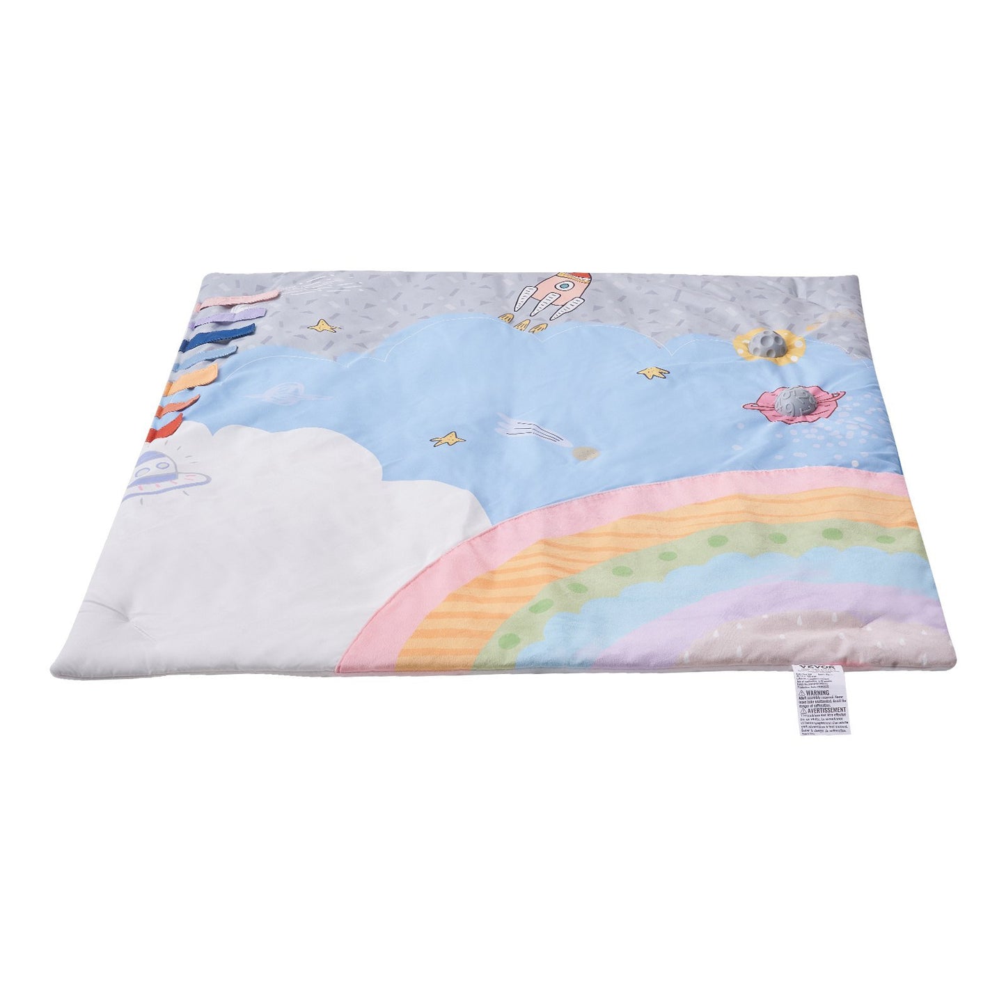 US Local Baby Play Gym Mat Tummy Time Activity Mat With 6 Sensory Toys