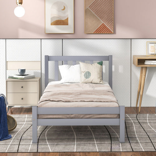 UK Local Wooden Bed Frame, Single Bed 3ft Solid Wooden Bed Frame, Bedroom Furniture For Adults, Kids, Teenagers ,90 X 190 Cm