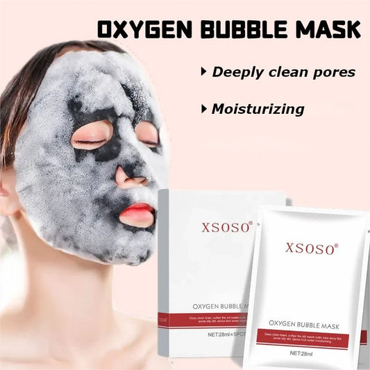 US Local Bubble Mask - 5 Pieces In 1 Box - Deep Cleansing & Pore Tightening Facial Treatment For Radiant Skin