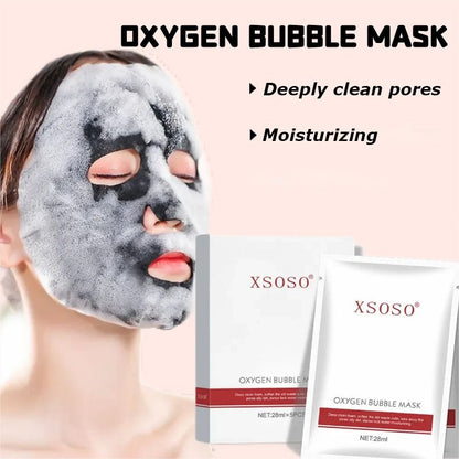 US Local Bubble Mask - 5 Pieces In 1 Box - Deep Cleansing & Pore Tightening Facial Treatment For Radiant Skin