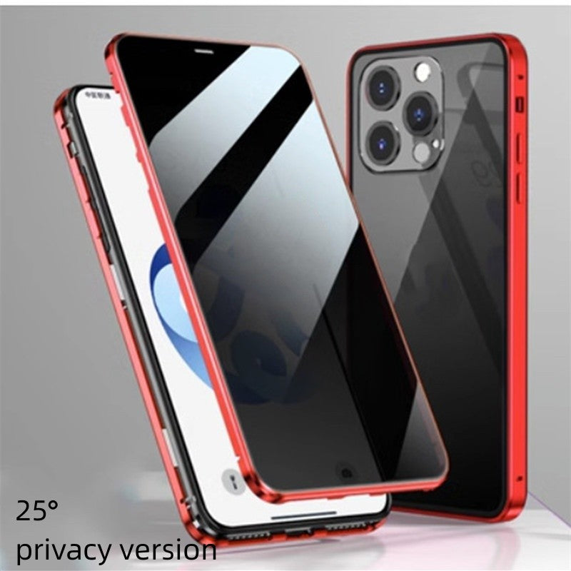 USA Local Peep-proof Magnetic Glass Double-sided Buckle Phone Case