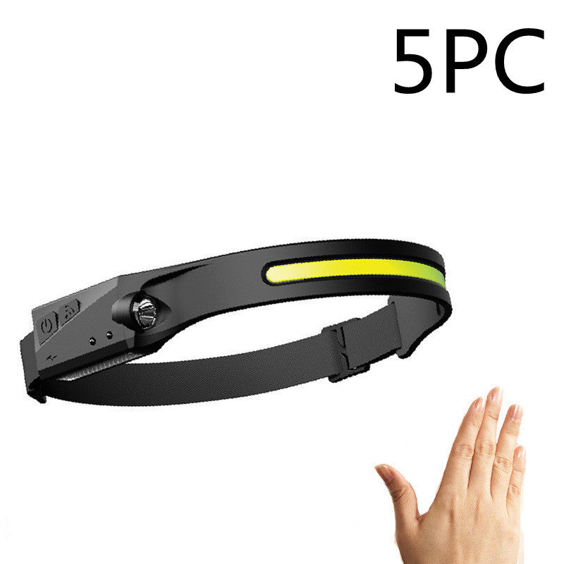 USA Local COB LED Induction Riding Headlamp Flashlight USB Rechargeable Waterproof Camping Headlight With All Perspectives Hunting Light
