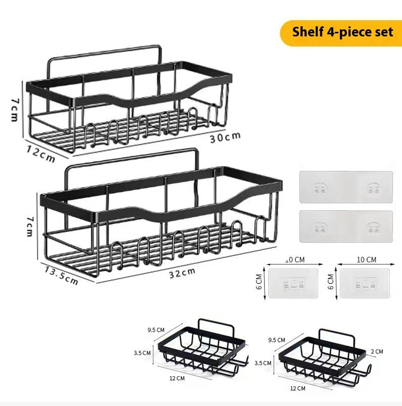 US Local Punch-free Bathroom Storage Rack