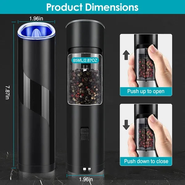 US Local Electric Salt And Pepper Grinder Automatic Gravity Sensor Battery