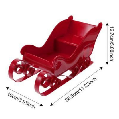 US Local Red Santa Sleigh Christmas Fireplace Decoration Collectible