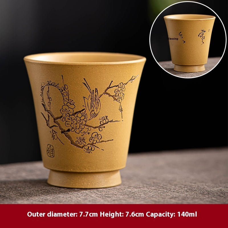 Yixing Purple Sand Pile Painting Personal Cup