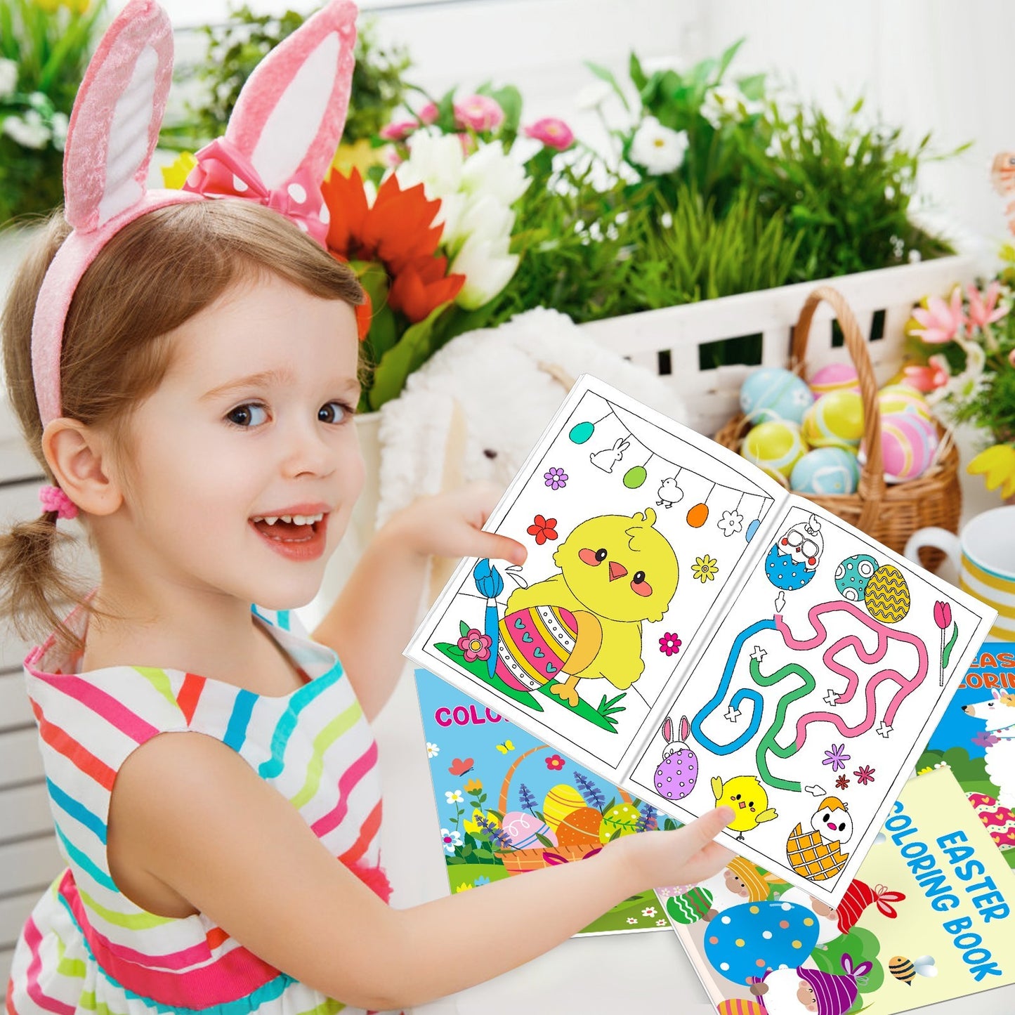 US Local 42-pack Easter Kids Colouring Book For Children Aged 4-8 And 8-12 Years Old