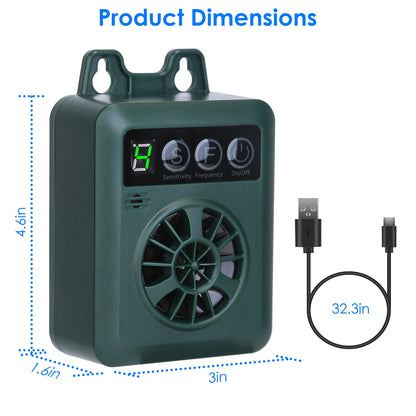 US Local 1Pc Anti-barking Device 49.2Feet Sensing Ultrasonic Bark Deterrent With 4 Frequency Levels 4 Sensitivity Levels Indoor Outdoor Dog Bark Control