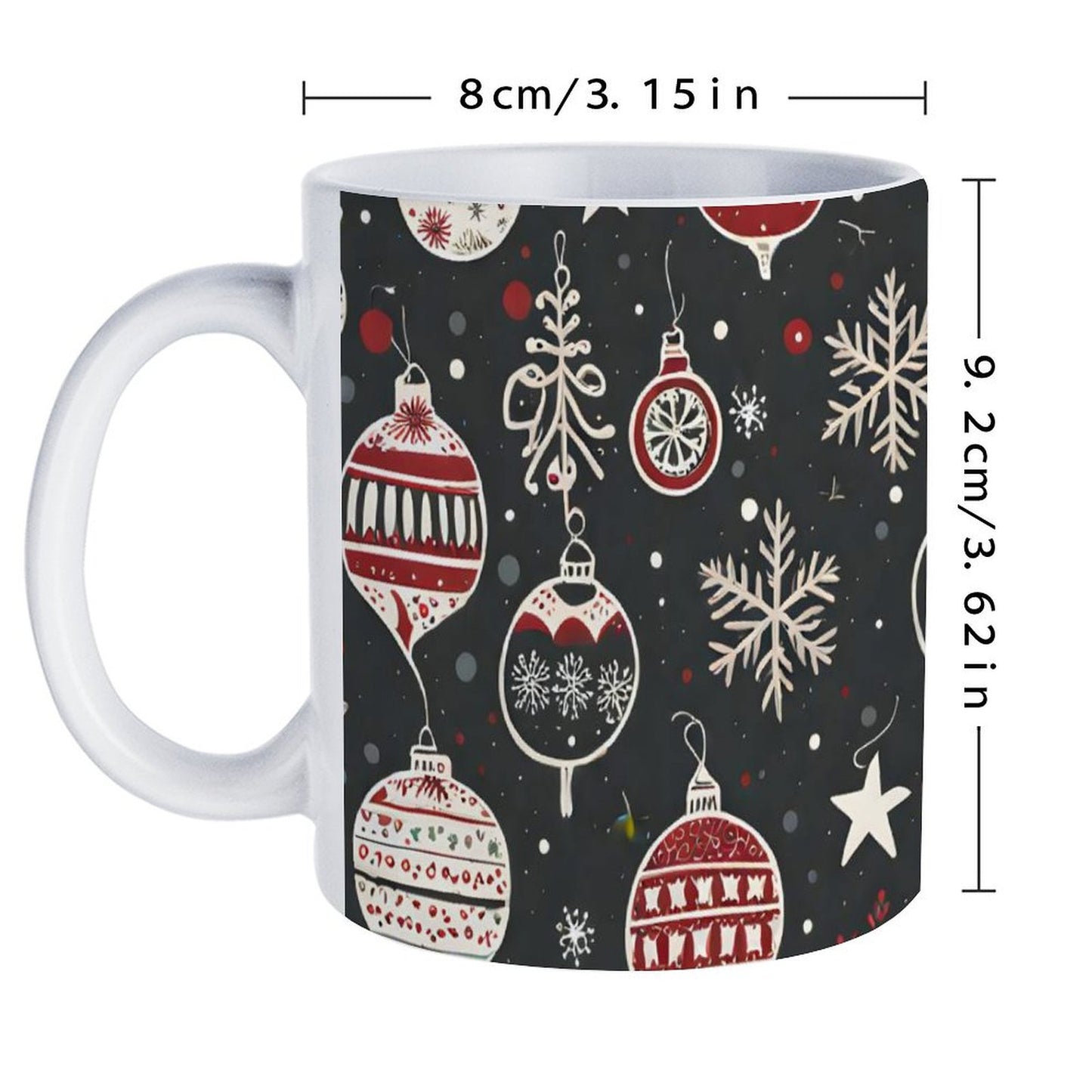 POD US Local White mug with full print, Christmas, Lights 0098