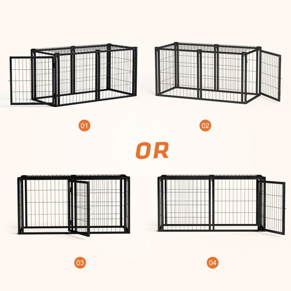 US Local Dog Cage 47.2 Inches, Suitable For Small And Medium-sized Dogs, With A Top Dog Fence, Pet Cage, Indoor, Black. 47.2 Inches Long X 22 Inches Wide X 24 Inches High.