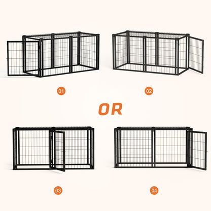 US Local Dog Cage 47.2 Inches, Suitable For Small And Medium-sized Dogs, With A Top Dog Fence, Pet Cage, Indoor, Black. 47.2 Inches Long X 22 Inches Wide X 24 Inches High.