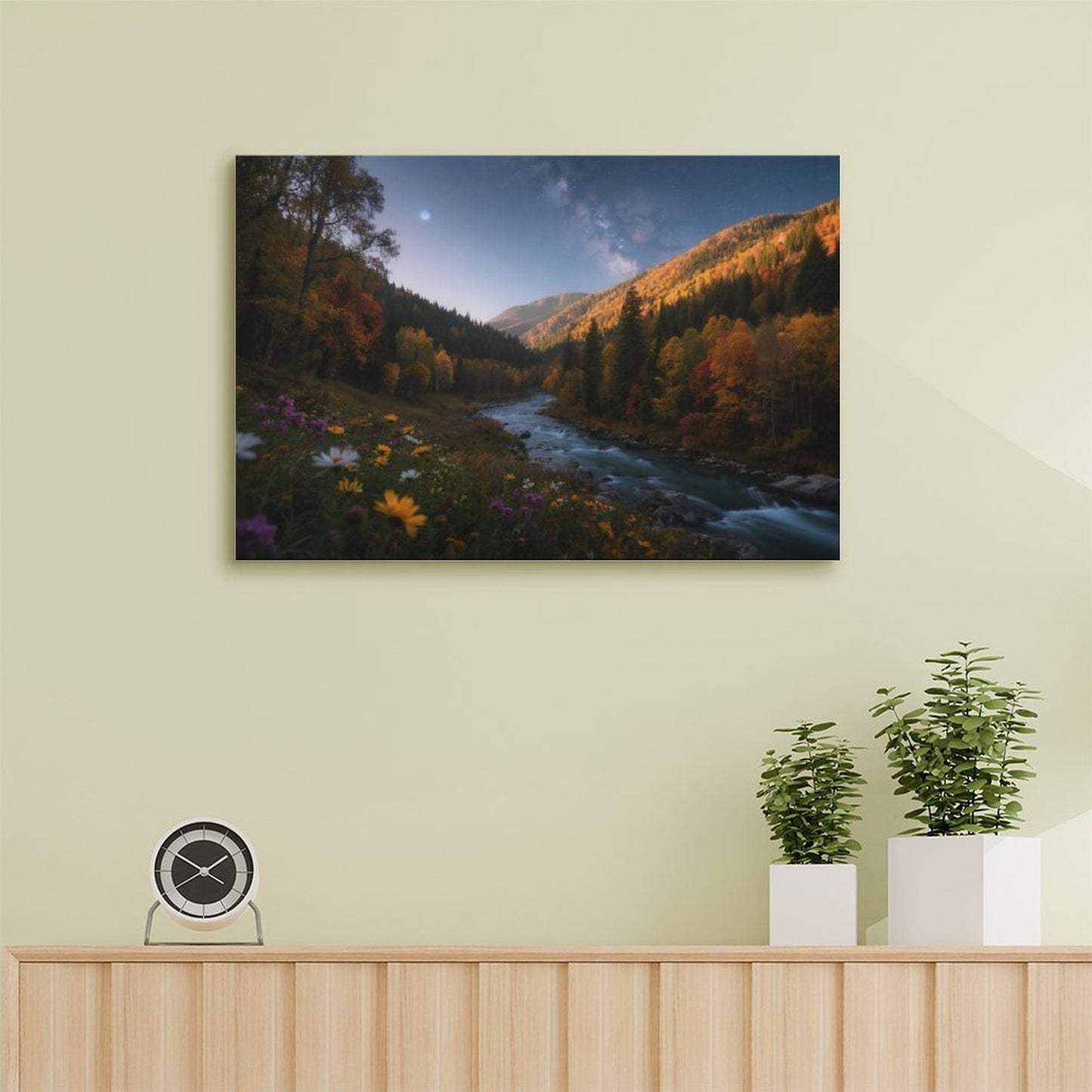 Decorative Interior Frame Painting Mountain-river-starry-autumn-7
